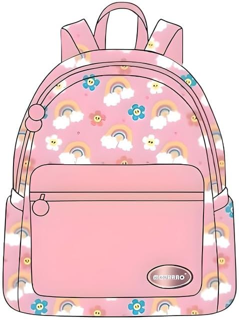 School Bag 40x30cm Pink Lightweight Student Backpack