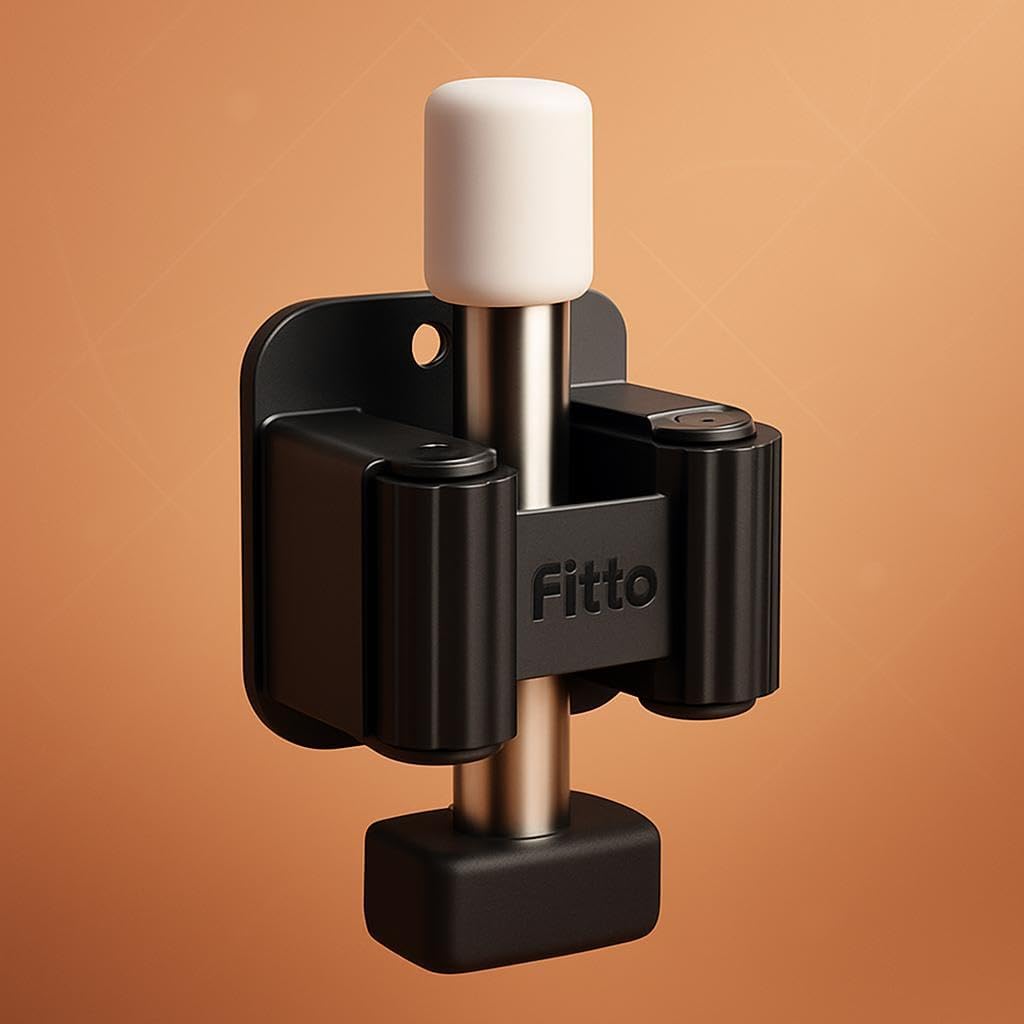 5/1Pcs Self-Adhesive Mop Holder Clips - Stainless Steel Drilling Broom Mop Holder Rack for Home Organization, Wall Mounted, Heavy Duty, Space-Saving Solution for Mops, Brooms, and Tools