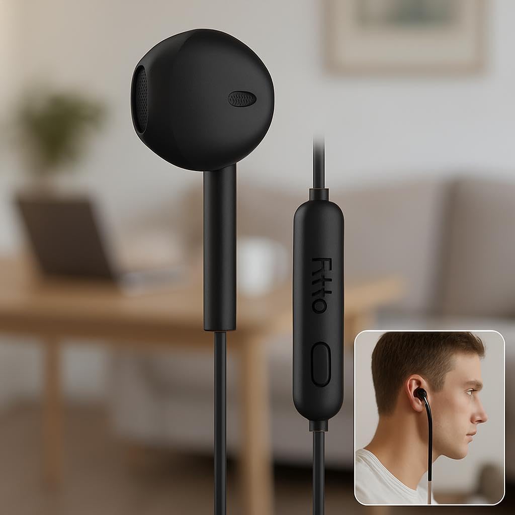 3.5mm In-Ear Earphones with Microphone and Controller for Android and Computer