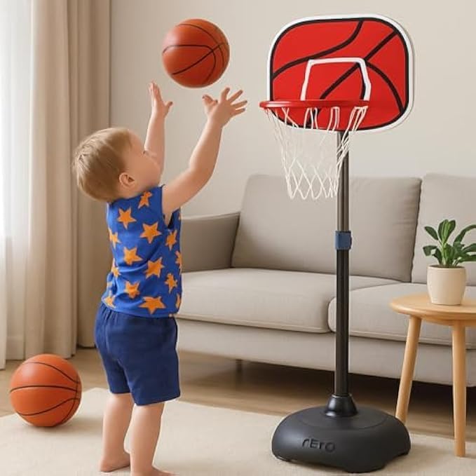 Adjustable Indoor Basketball Hoop for Kids - Fun and Engaging Basketball Game for Home Play