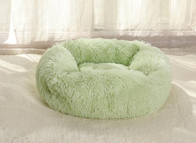 Long Plush Pet Bed - Gray - 50cm