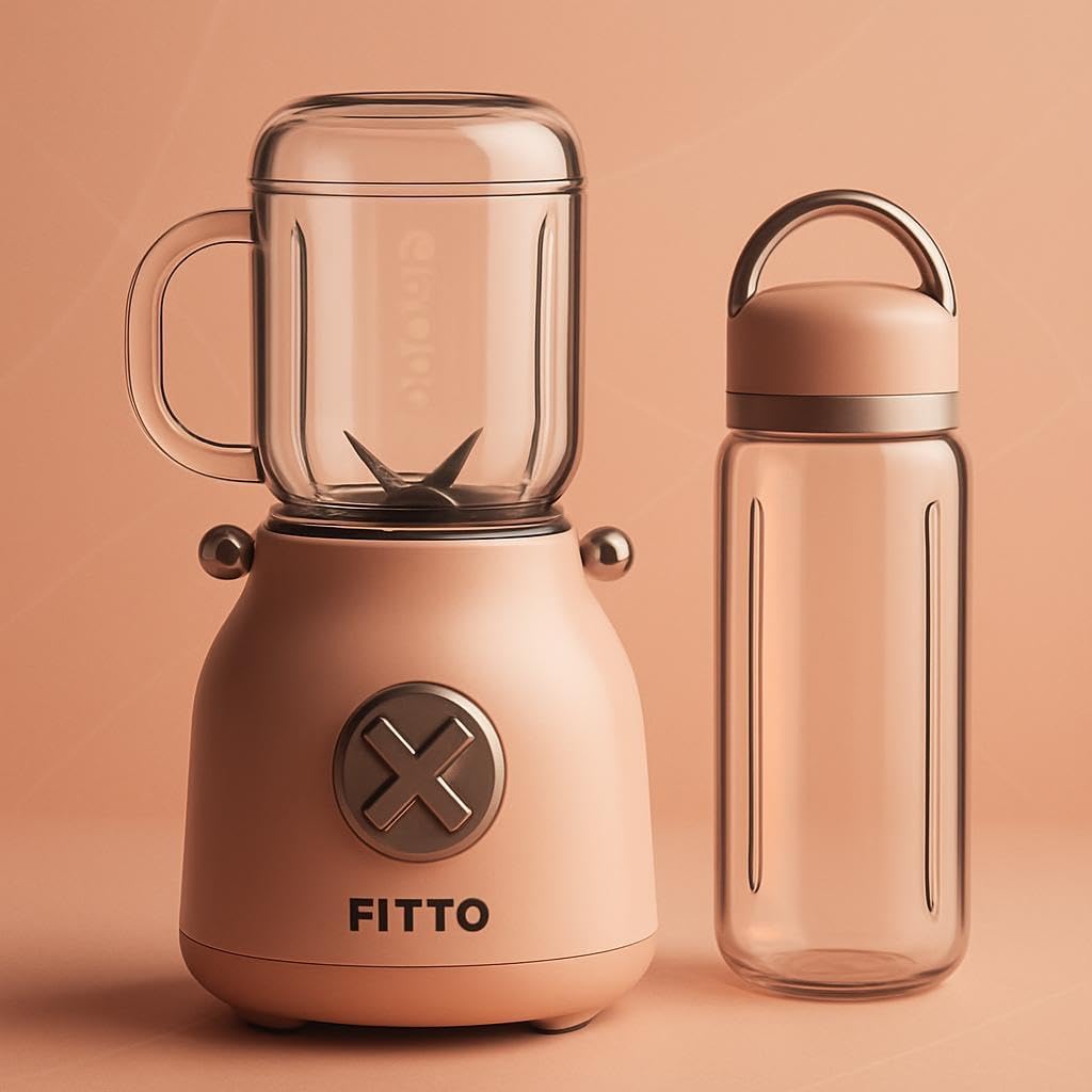 Portable Juicer Machine with Tritan Cup – Electric Blender for Smoothies, Baby Purees, and Juices – Travel-Friendly, Self-Cleaning, Rechargeable Portable Blender