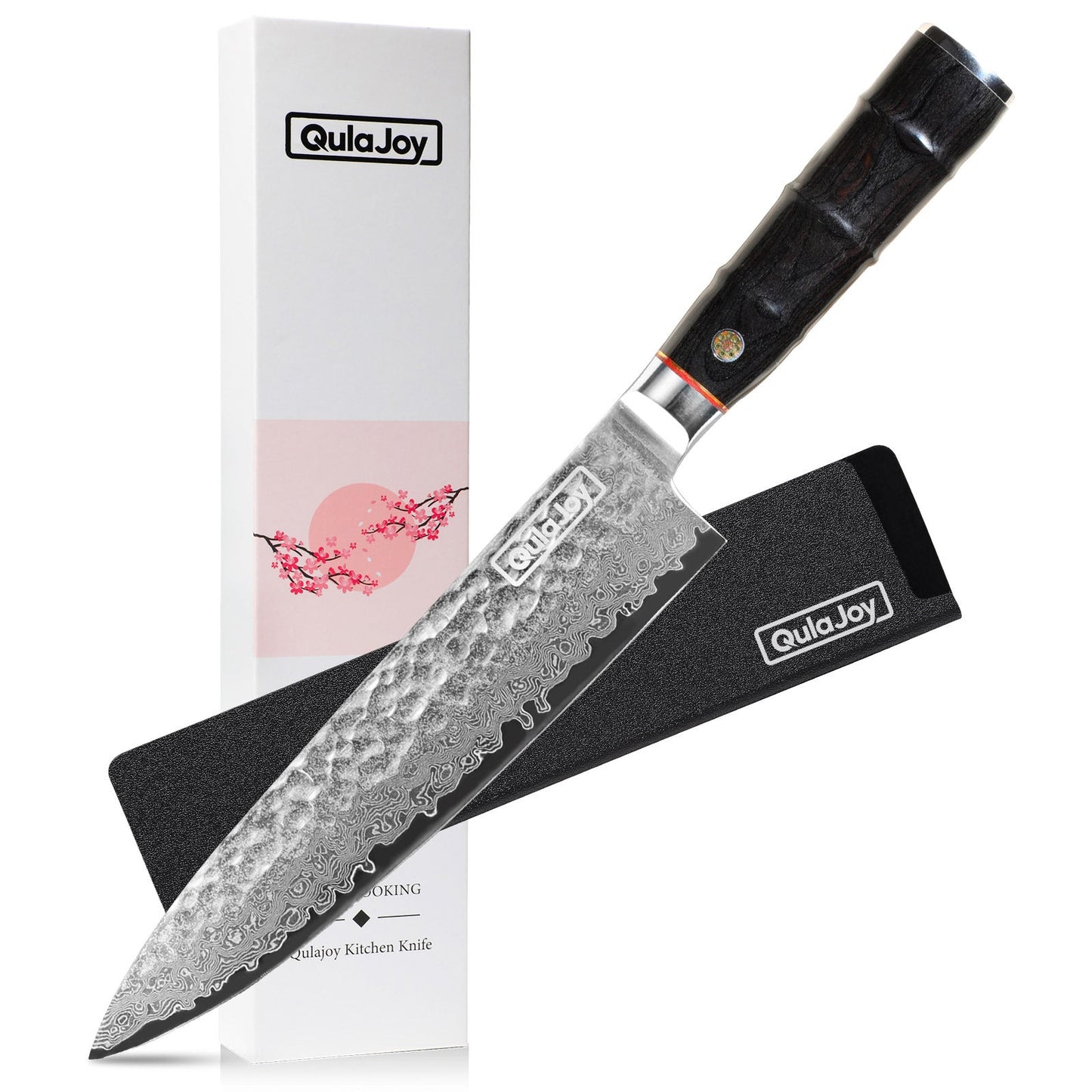 Premium Damascus Steel Kitchen Knife with Green Handle