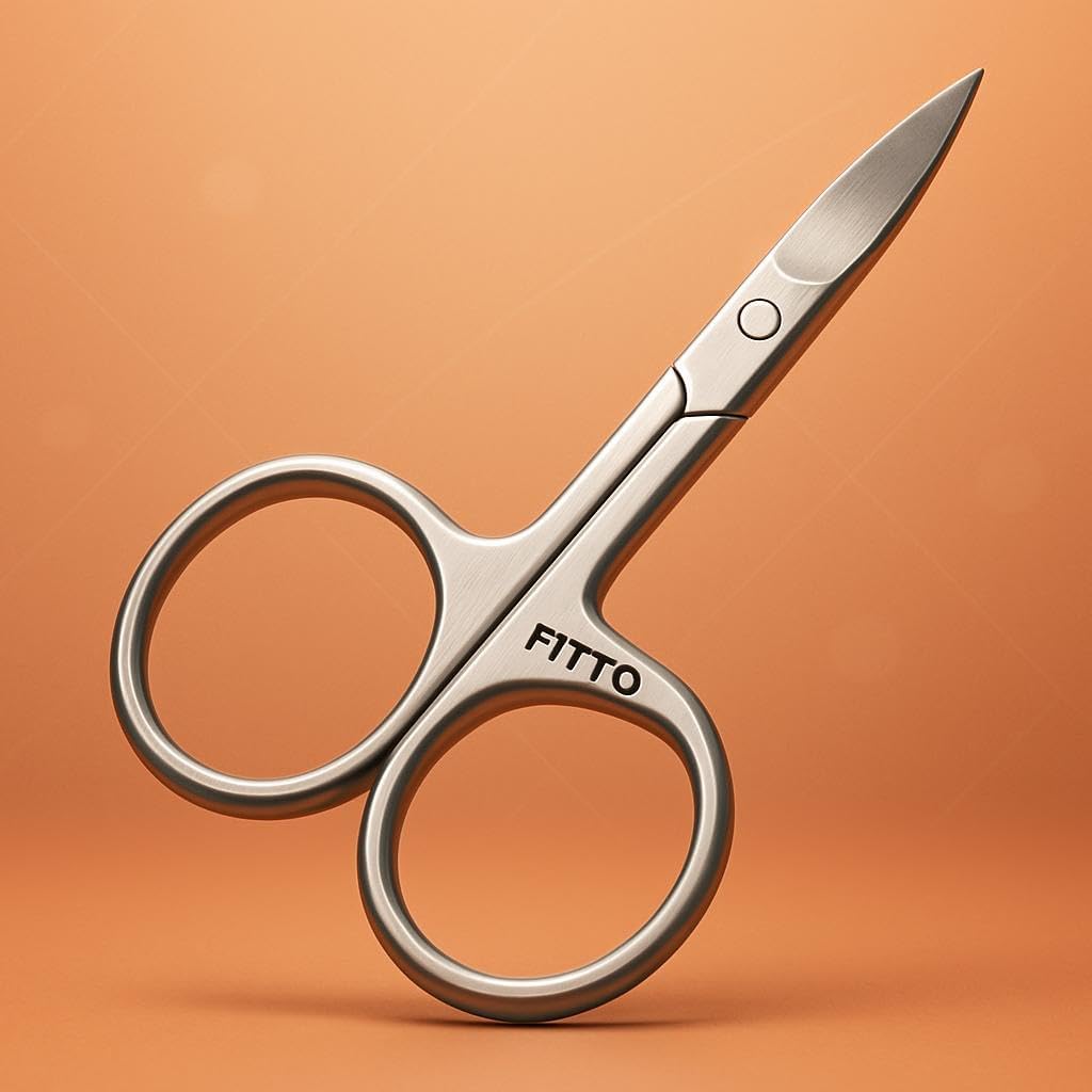 Stainless Steel Scissor with Curved Sharp Edge Blades for Precise Eyebrow Shaping, Professional Eyebrow Trimming Tool, Durable and Easy to Use, Perfect for Eyebrow, Nose, and Facial Hair Care
