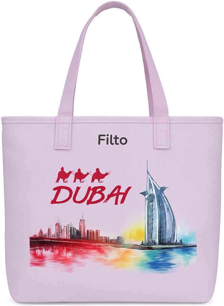 Eco-Friendly Dubai Purple Canvas Tote Bag with Durable Handles