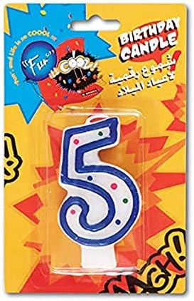 Birthday Candle – Number 5 Cake Candle for Birthday Party, Birthday Decor, Party Supplies, Event Favor