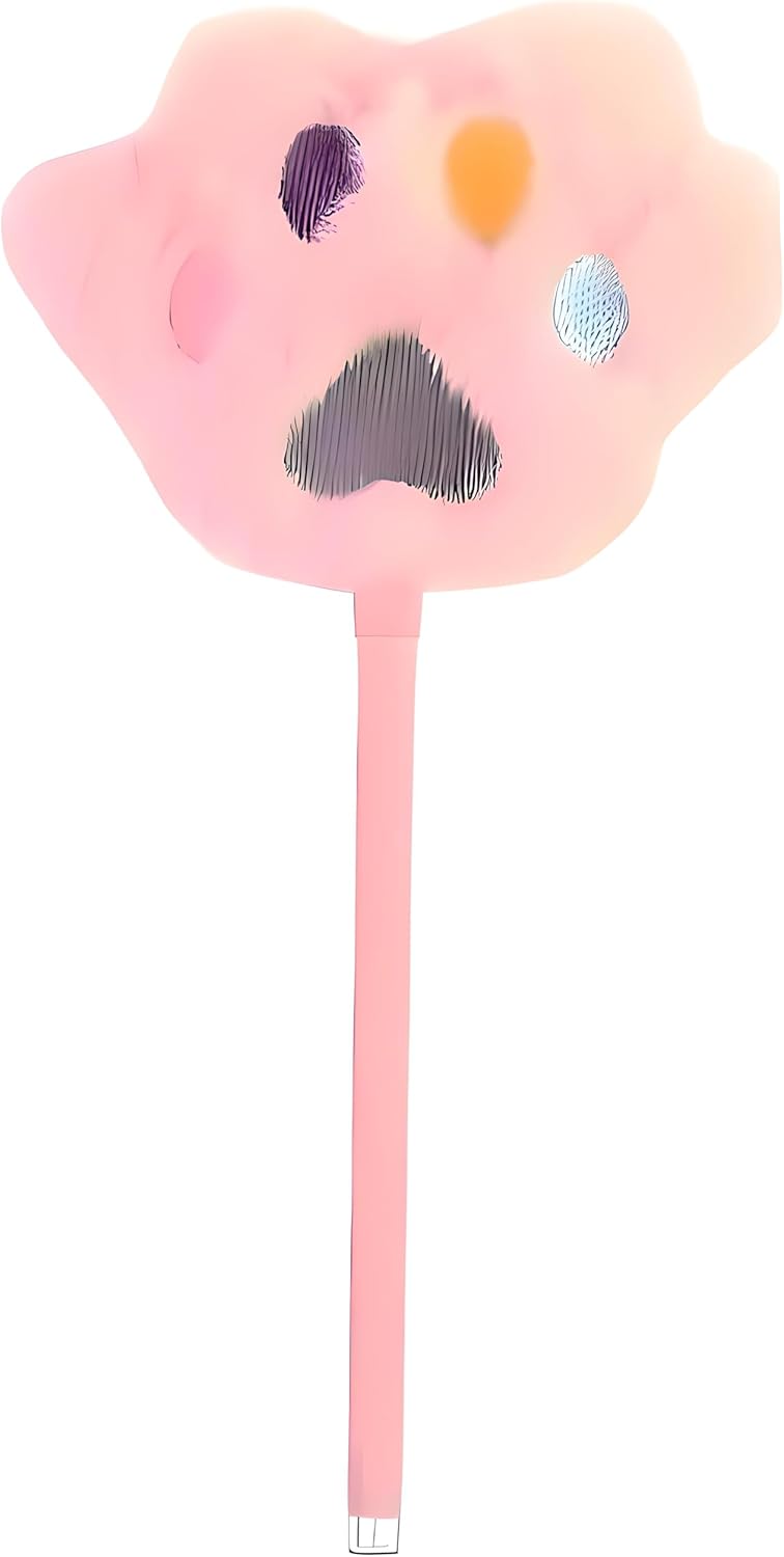 1pc 1.0mm Fantasy Ball Pen 22cm Cat Footprint Design Assorted Colors, Pack of 4