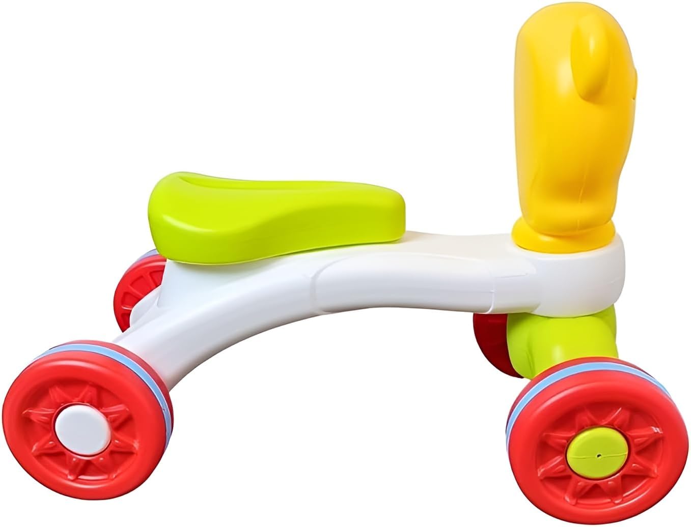 Colorful Balloon-Shaped Ride-On Toy for Preschoolers - Red, Green, and Yellow