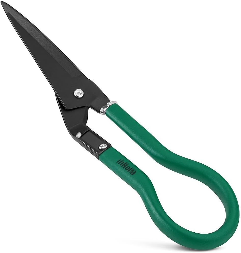 Grass Shear with Sharp Blades and Comfortable Green Handles