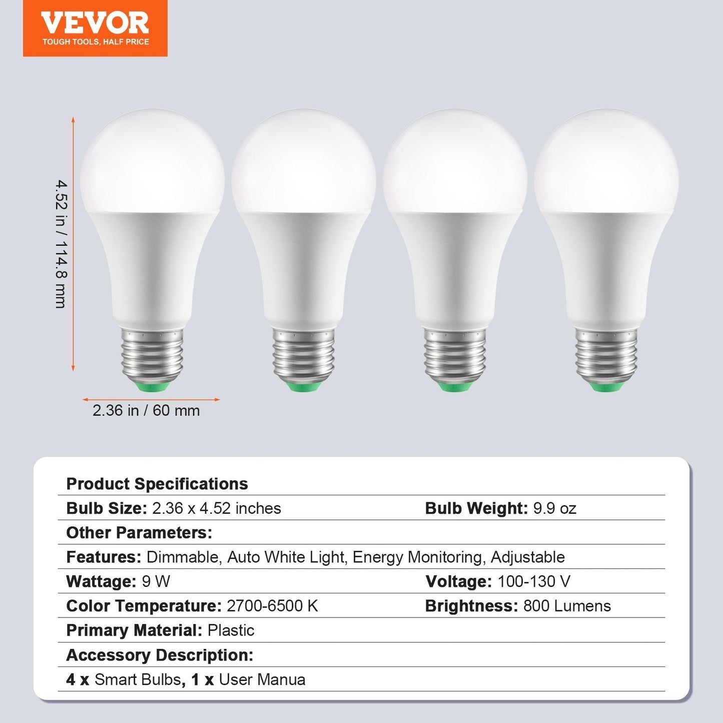 Smart LED Light Bulbs - Multi-Color, Energy-Efficient, App-Controlled