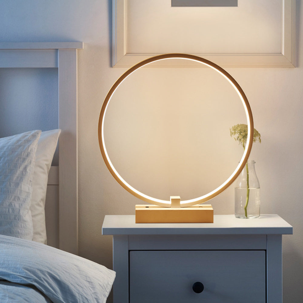 Energy-Efficient Circular LED Table Lamp for Modern Homes