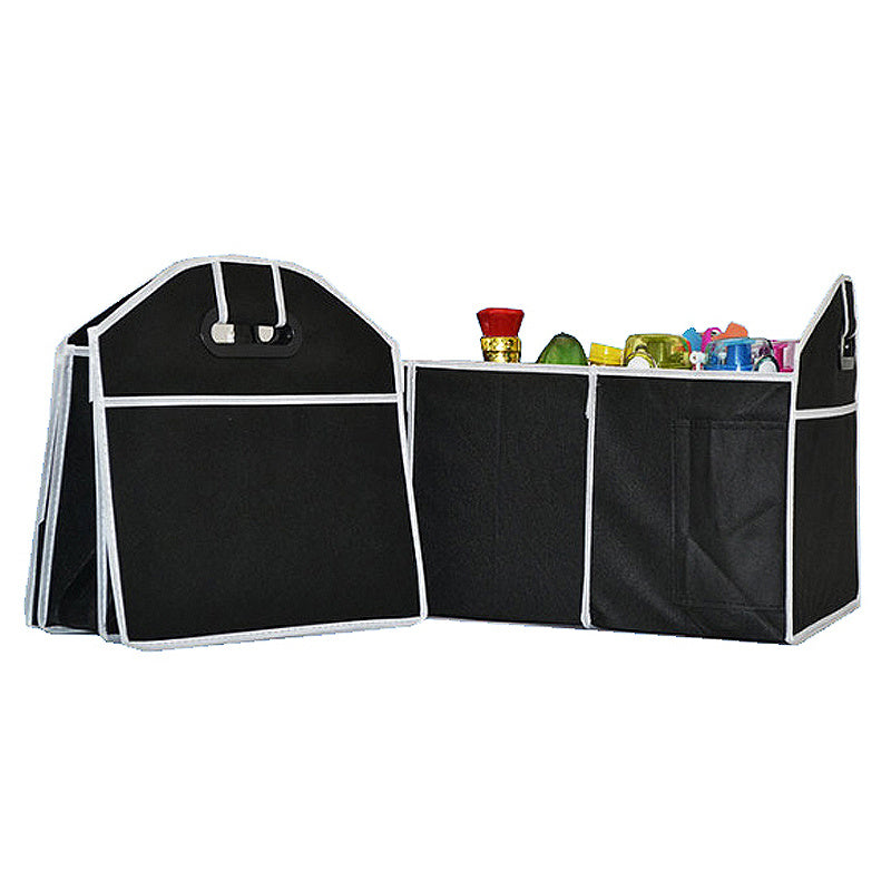 Eco-Friendly Black Storage Organizer with Three Compartments