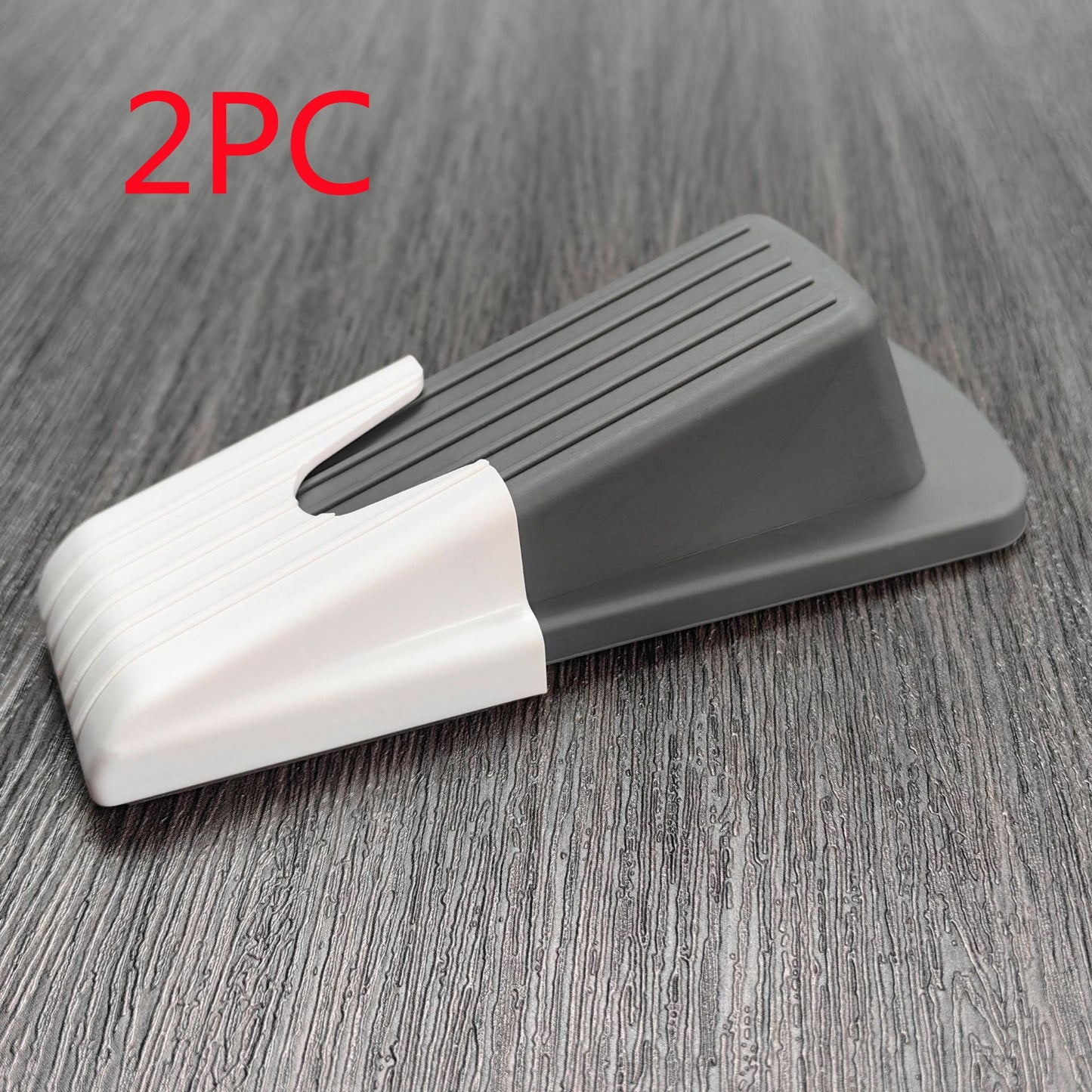 Eco-Friendly Teal & White Doorstop Wedge - Durable Silicone Design