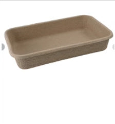 Biodegradable Disposable Litter Tray - Eco-Friendly, Single-Use, Natural Brown