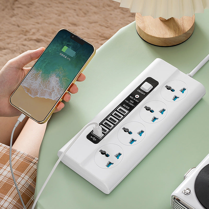 Smart Power Strip with USB Ports - Energy-Saving Multi-Outlet Solution