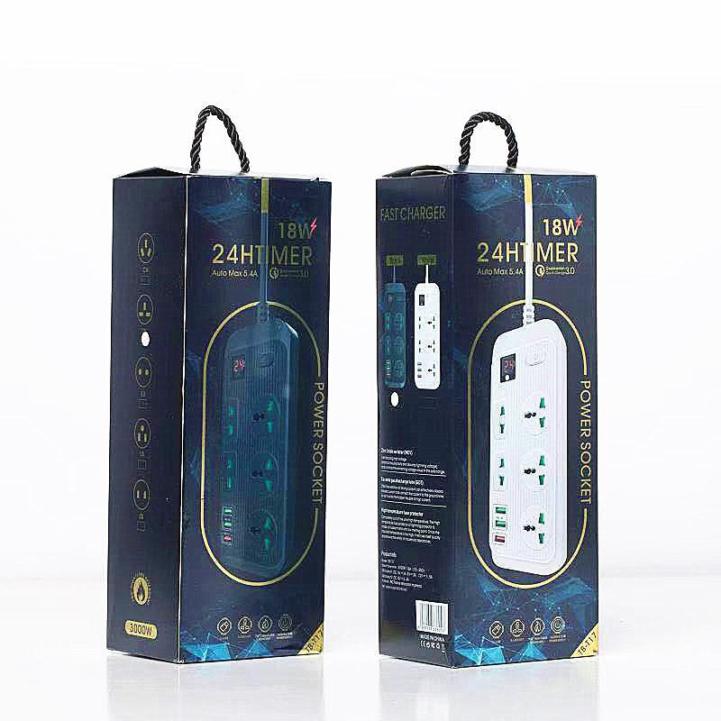 Smart Power Strip with USB Ports and Energy Monitoring