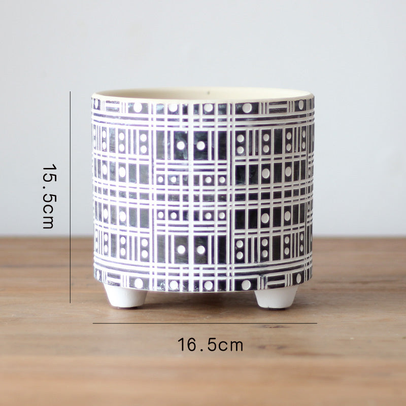 Eco-Friendly Ceramic Planters with Geometric Designs for Indoor Plants