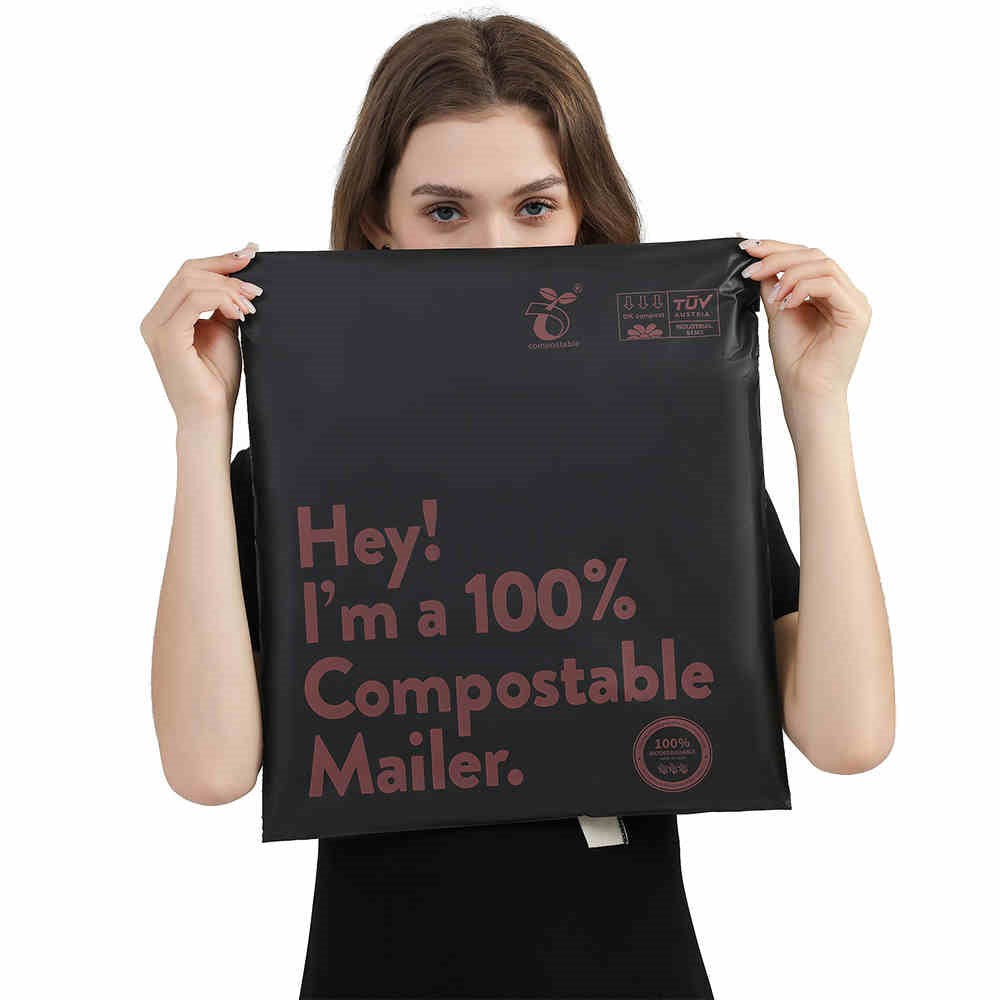 Eco-Friendly Compostable Mailer - Green, Biodegradable Shipping Solution