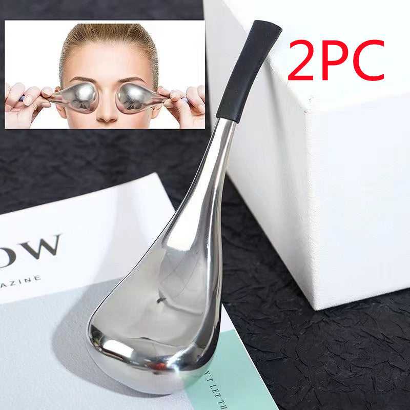 Silver Teardrop Facial Massage Tool for Relaxation and Wellness