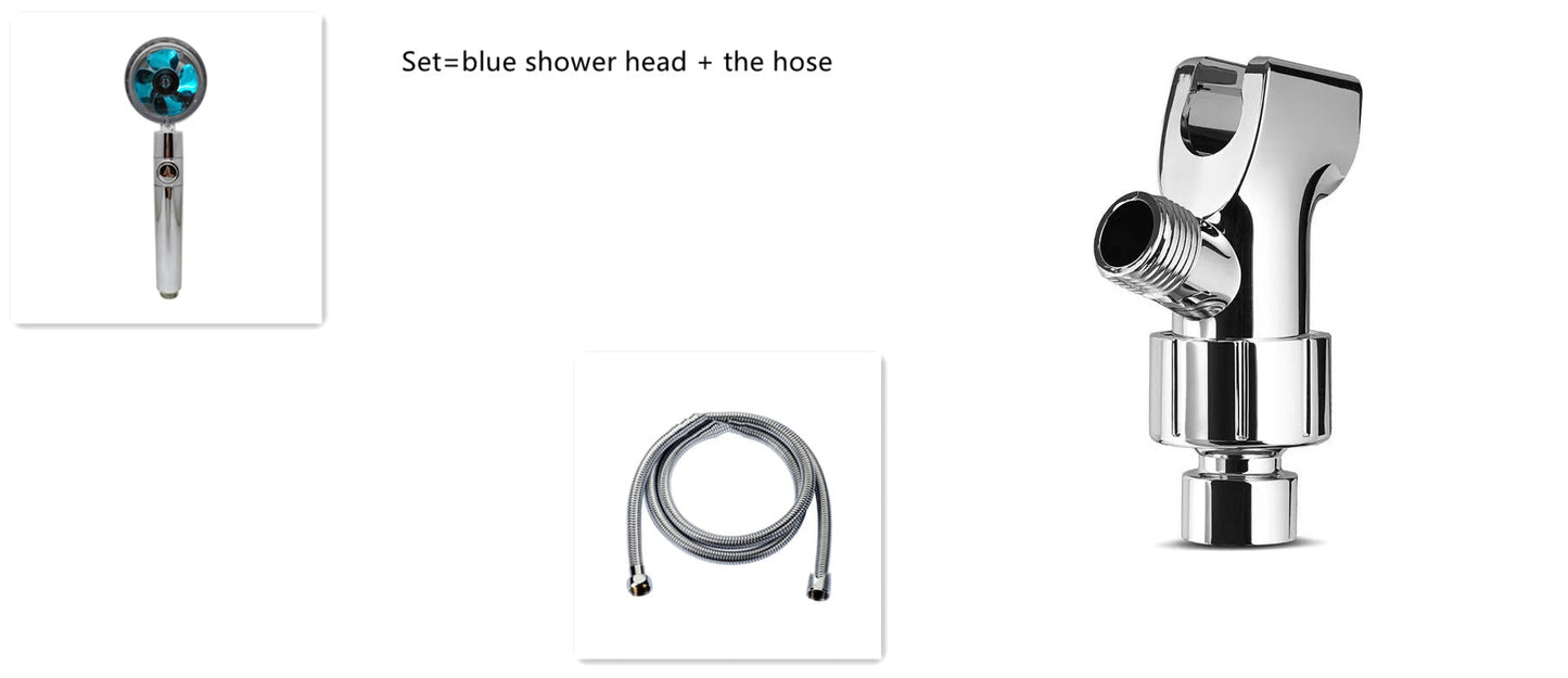 Water-Saving Handheld Shower Head with 360° Rotation and Adjustable Angles