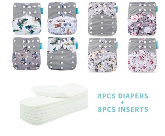 Eco-Friendly Reusable Cloth Diapers - Sustainable, Adjustable, and Gentle on Baby's Skin