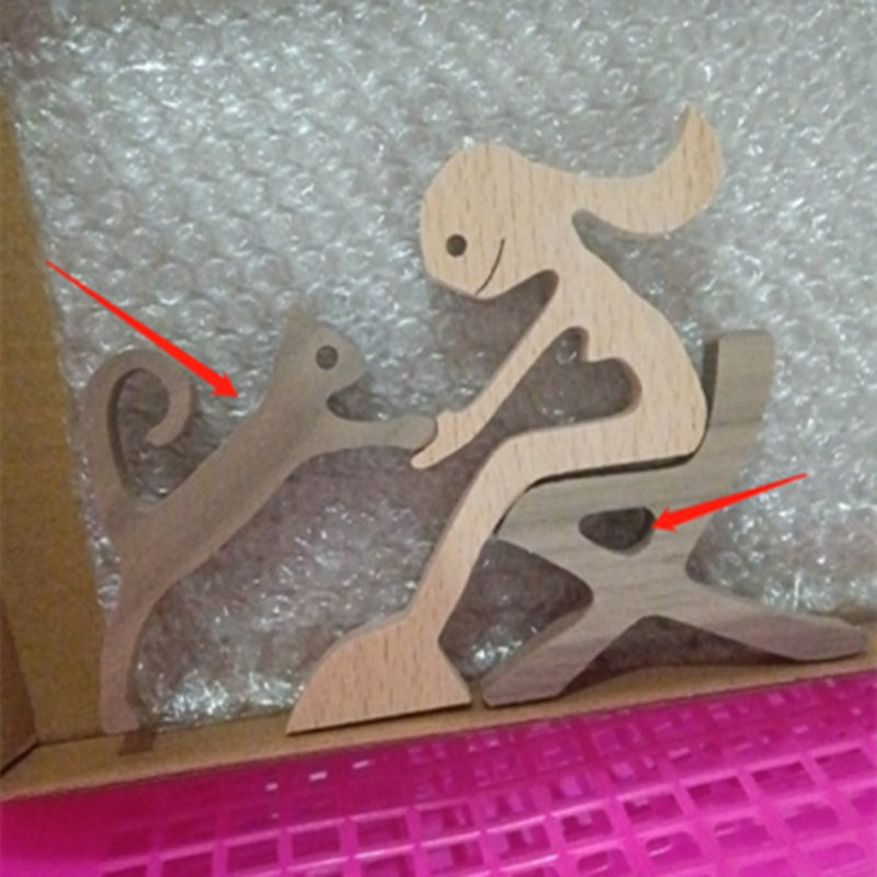 Eco-Friendly Wooden Animal Figurines - Sustainable Home Decor
