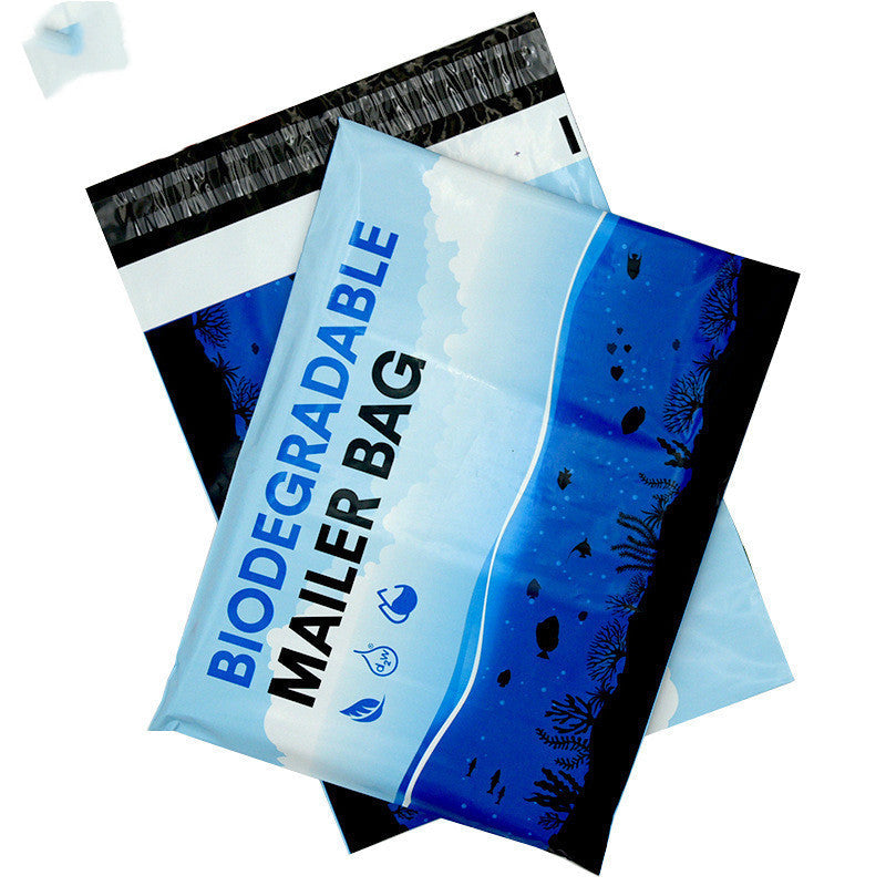 Eco-Friendly Biodegradable Mailer - Black Rectangular Envelope with Adhesive Strip