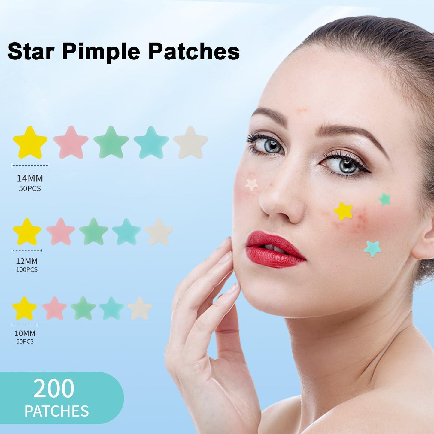 Star-Shaped Pimple Patch Set with Reusable Tools for Eco-Friendly Skincare