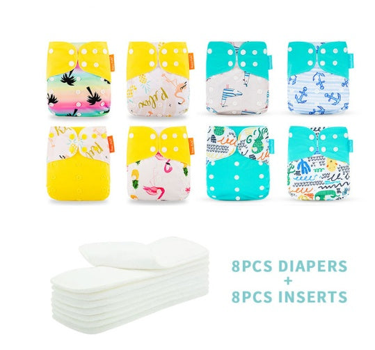 Eco-Friendly Reusable Cloth Diapers - Sustainable, Adjustable, and Gentle on Baby's Skin