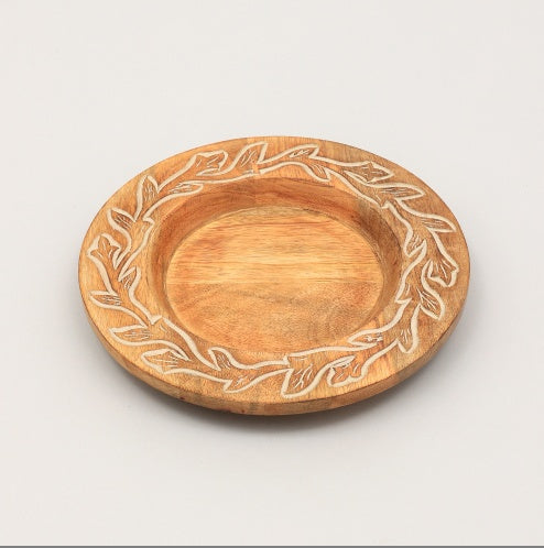 Eco-Friendly Round Wooden Soap Dish - Sustainable Bathroom Accessory