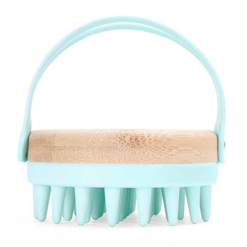 Eco-Friendly Bamboo Scalp Massager Brush for Relaxation and Wellness