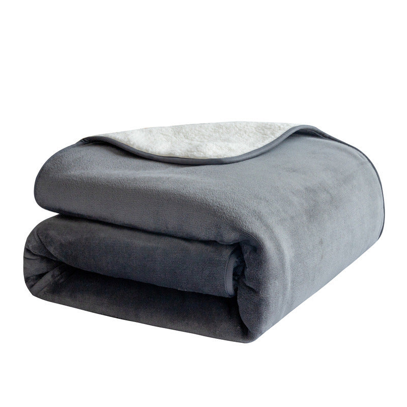 Eco-Friendly Dark Blue Fleece Blanket for Bed or Couch