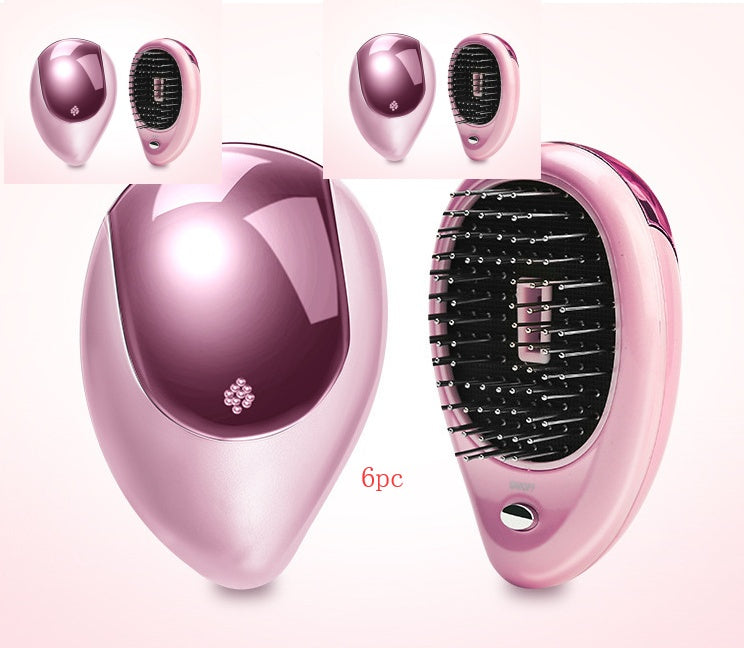Teal Teardrop Hairbrush with Metal Bristles for Eco-Friendly Hair Care