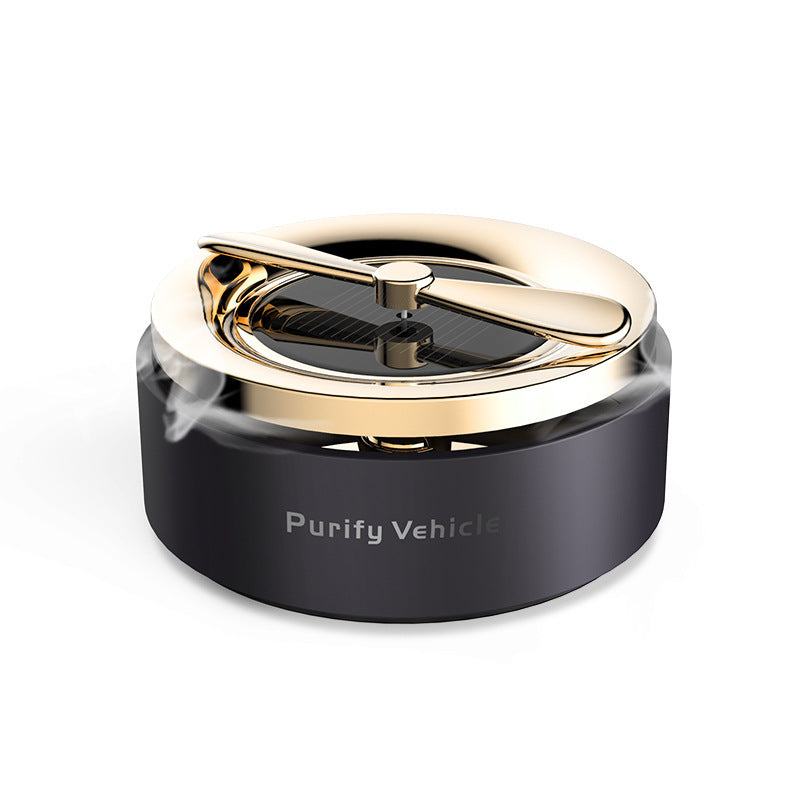 Solar-Powered Portable Air Purifier - Eco-Friendly, Energy-Efficient, Black & Silver