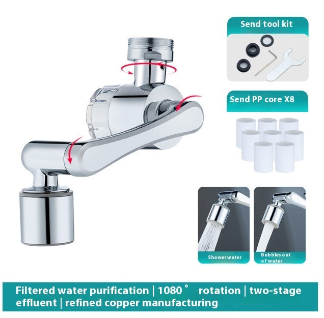 Water-Saving Faucet Water Filter with 1080° Rotation