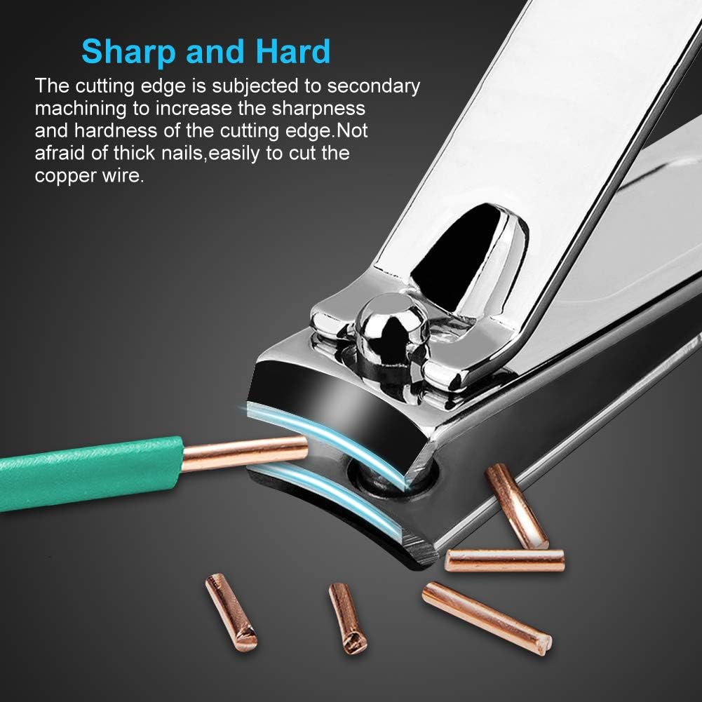 Nail Clippers Set, 18-Piece Stainless Steel Professional Manicure and Pedicure Kit, Fingernail & Toenail Clipper Cutters with Luxurious Travel Case, Grooming Tools for Men & Women by