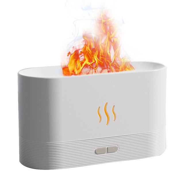 Compact Black Flame Aroma Diffuser - Ultrasonic Aromatherapy Device