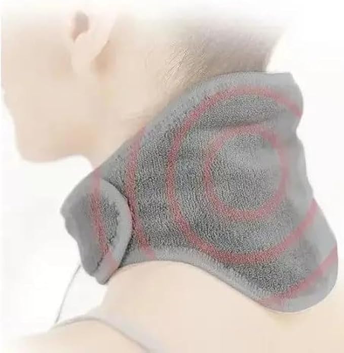 Fitto Heat Neck Wrap, Sharper Image, Electric Heating Pad, Vibrations, 3 Heat 3 Vibration Settings, 9 Combinations, Relaxation