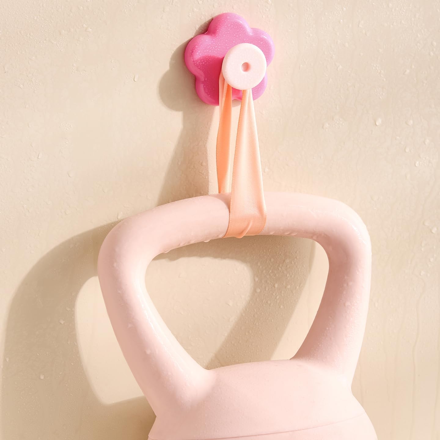 Flower Suction Cup Hook – Cream Color Decorative Design