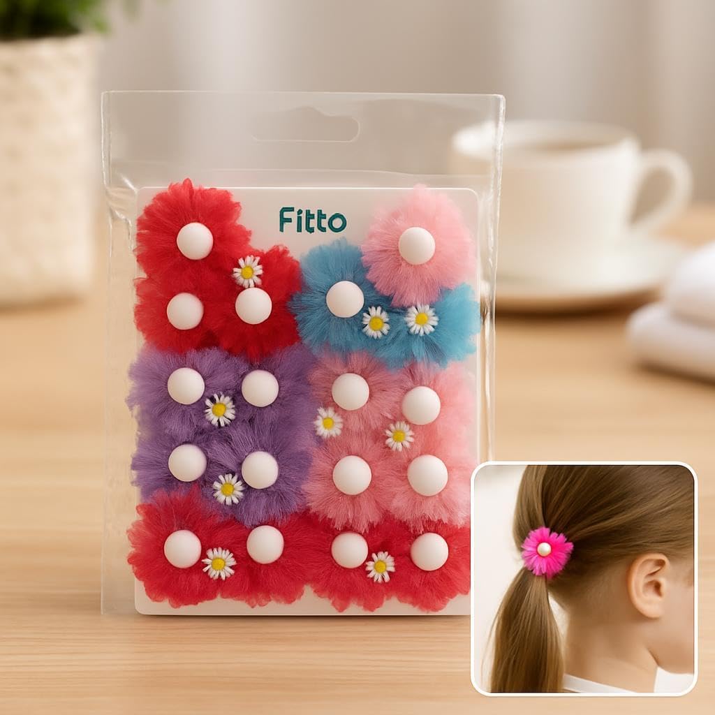 Soft Nylon Plastic Hair Band, Pack of 16, Assorted Colors