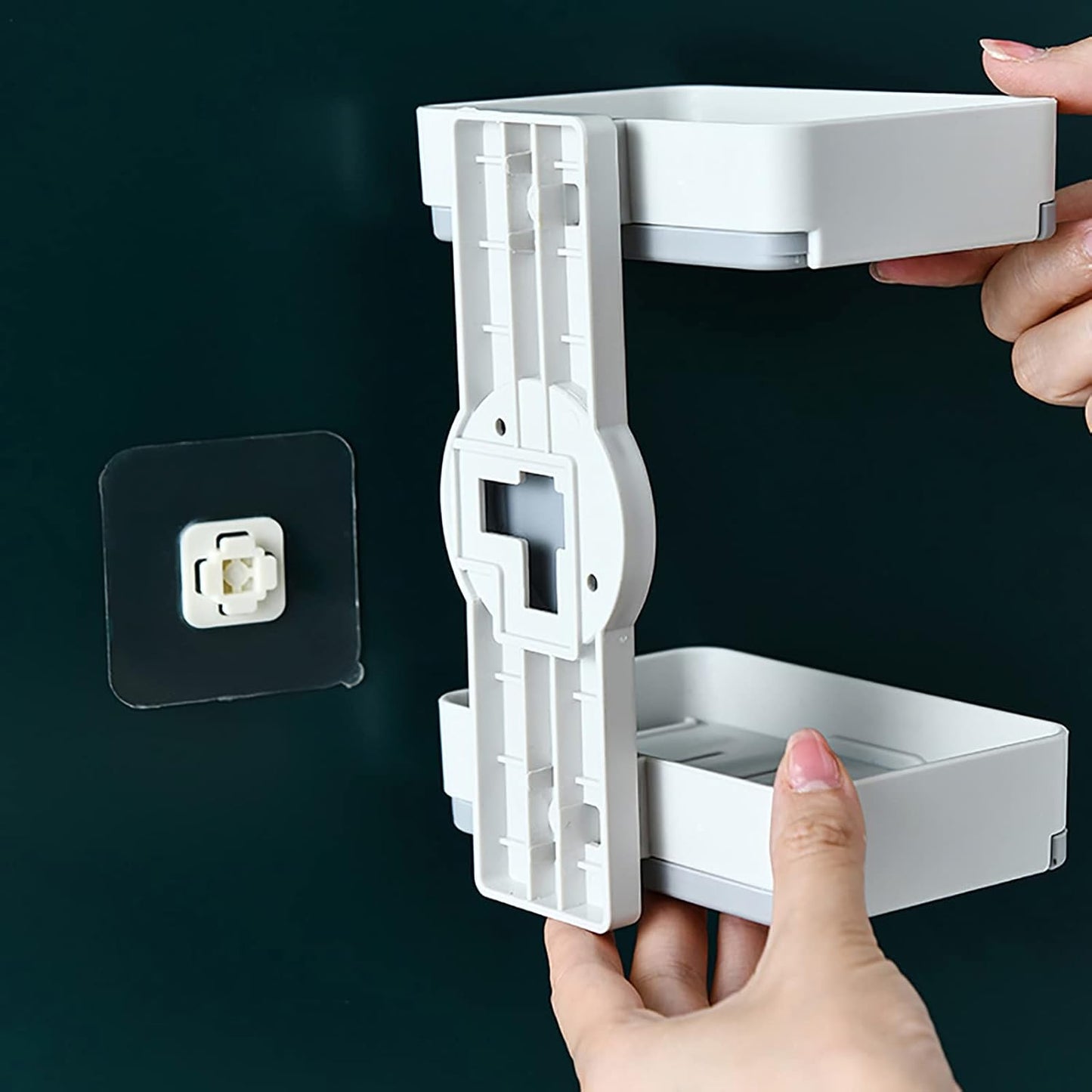 Double Soap Holder with Suction Cup, Double Layer, Removable, Space Saving, Strong Soap Holder