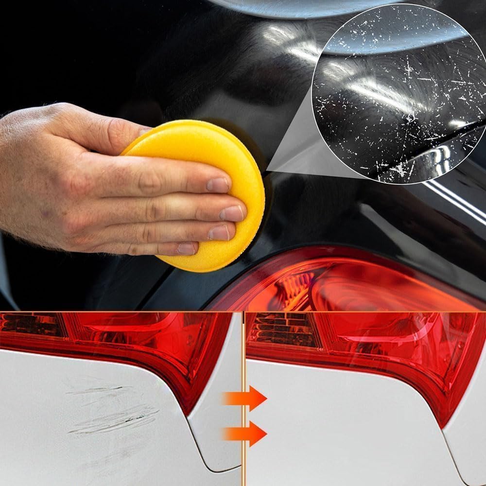 Car Scratch Repair Wax – Premium Polishing Wax Kit with Sponge & Wipe – 120ML Scratch Remover for Vehicles – Long-Lasting Shine & Protection