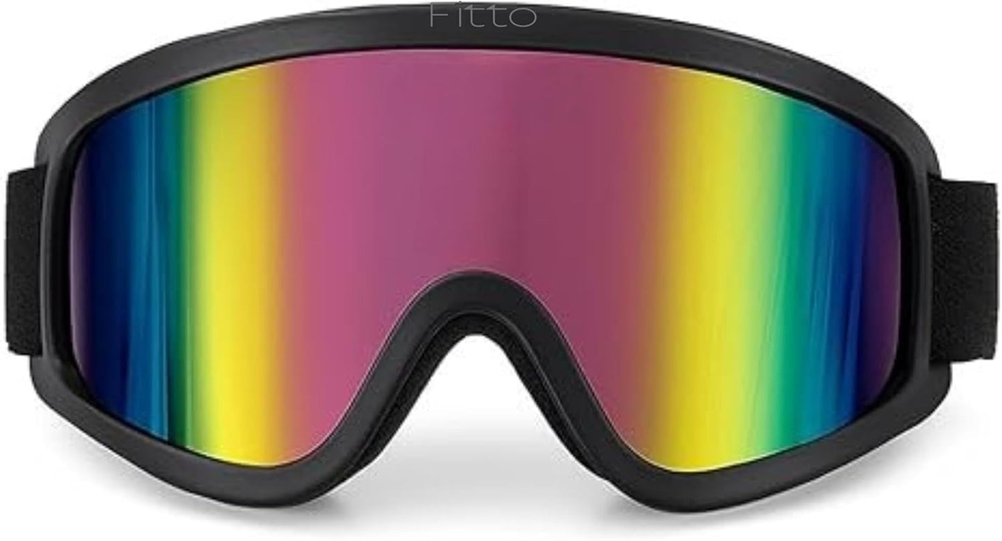 Large Black Goggles for Cycling, Motorbike, and Dirt Bike - UV Protection Sunglasses
