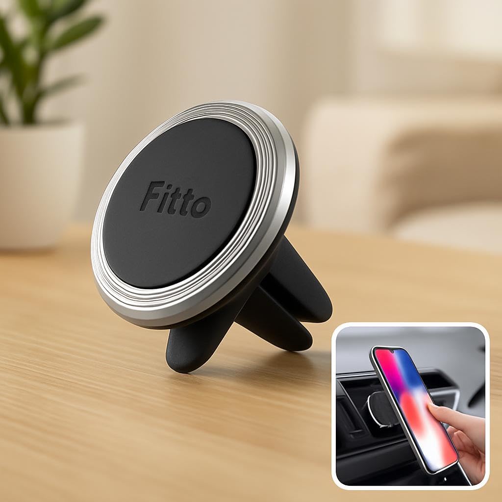 Magnetic Mobile Holder for Car, Black - Universal Phone Mount