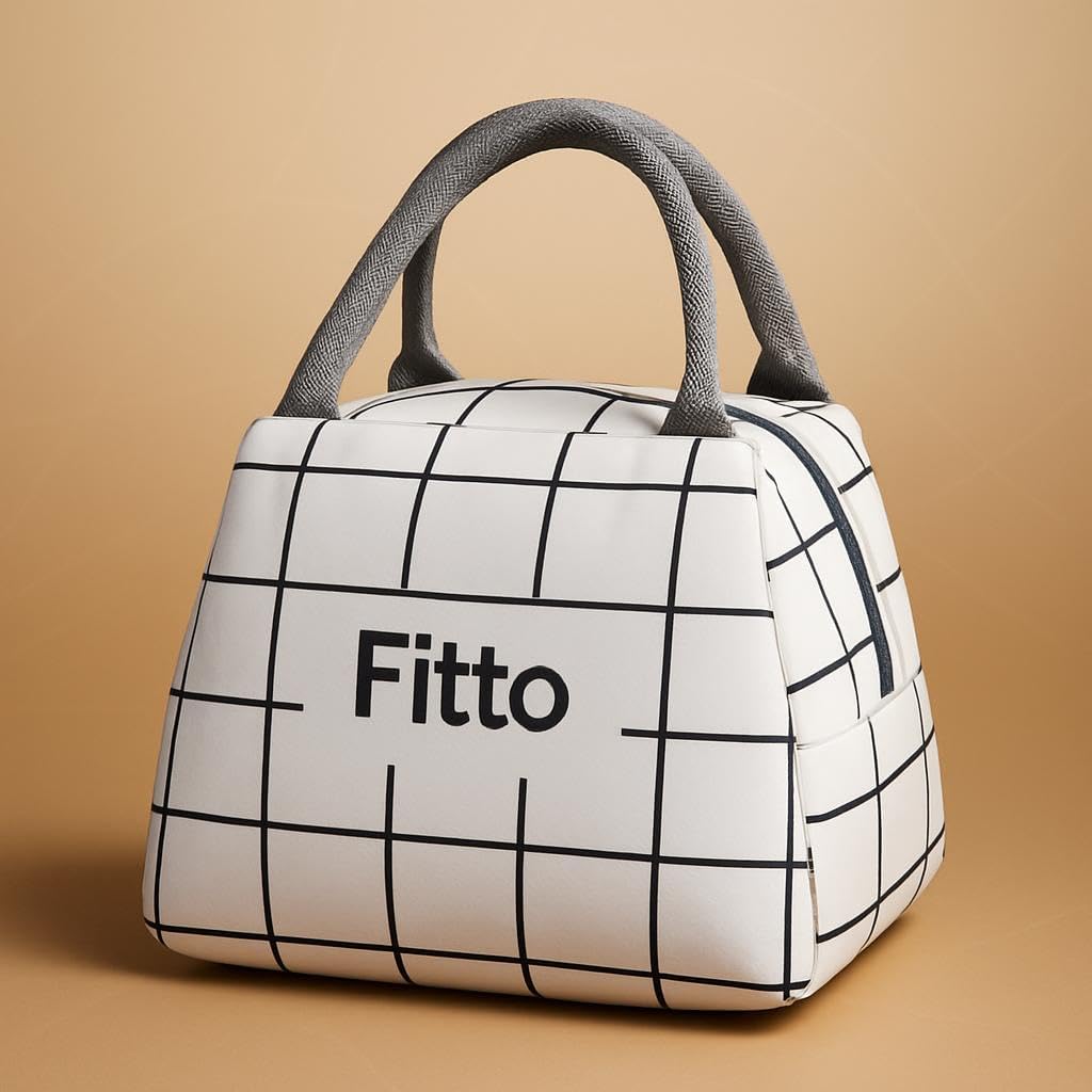 1 Piece Lunch Bag Black, Insulated Food Carrier for School, Work & Travel