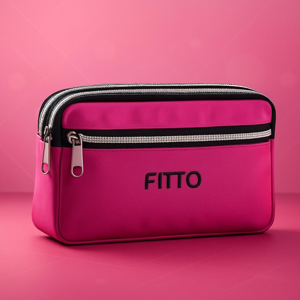 Pencil Case 20x6.5x11cm Pink, School Supplies Organizer, Office Stationery Holder