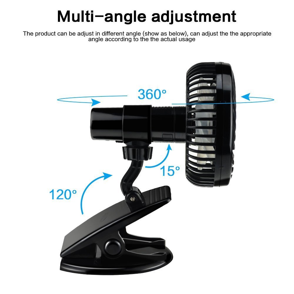 Portable Energy-Efficient Clip-On Fan for Home and Office