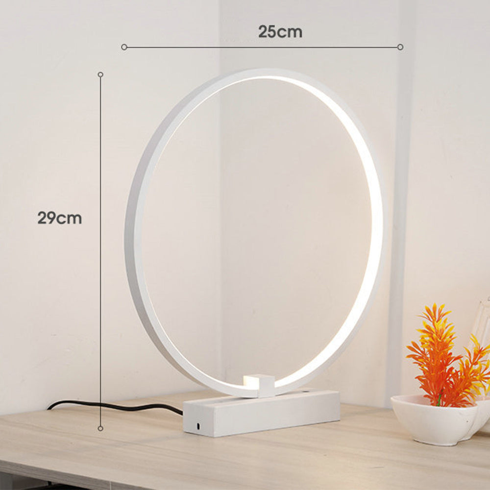 Energy-Efficient Circular LED Table Lamp for Modern Homes