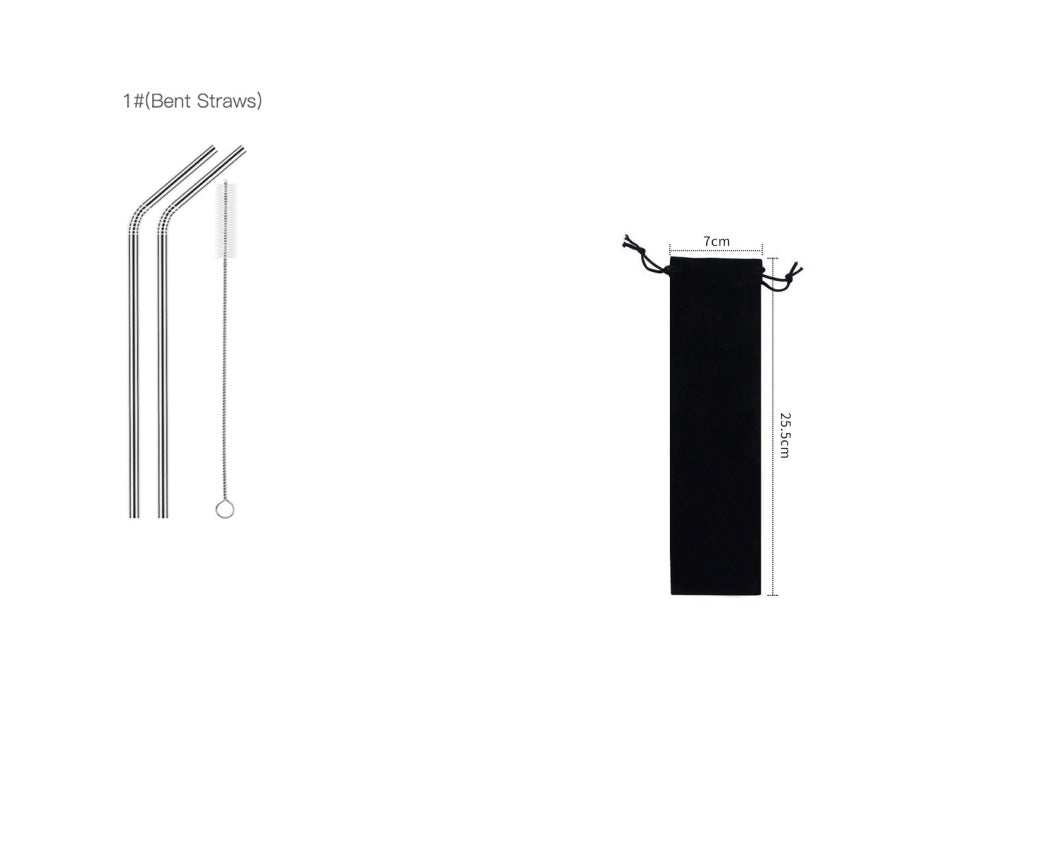 Iridescent Rainbow Stainless Steel Reusable Straws - Eco-Friendly Drinking Solution