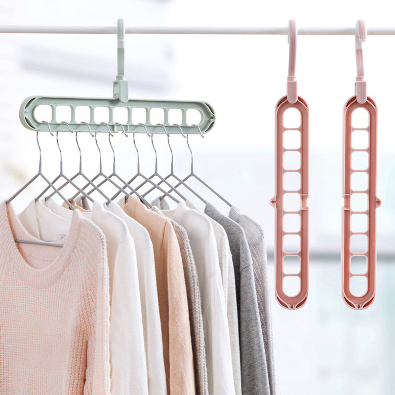 Space-Saving Anti-Skid Folding Hanger with Multi-Slot Design